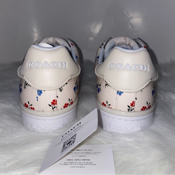 Coach Clip Low Top Sneaker With Floral Print New in box size 10 - Picture 5 of 9
